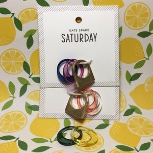 Kate Spade Saturday rings Clear Lucite